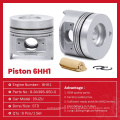 Pièces authentiques Piston du moteur ISUZU 6HH1 8-94396-950-0